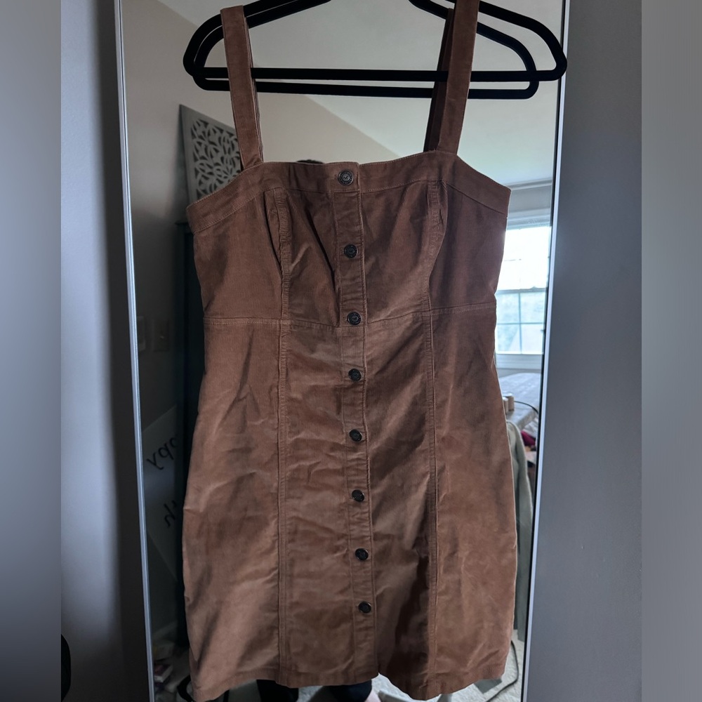 Hollister Tan Corduroy Dress, size medium